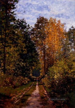  Claude Pintura - Camino en el bosque Claude Monet